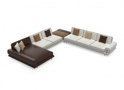 U-shaped sofa made of wood