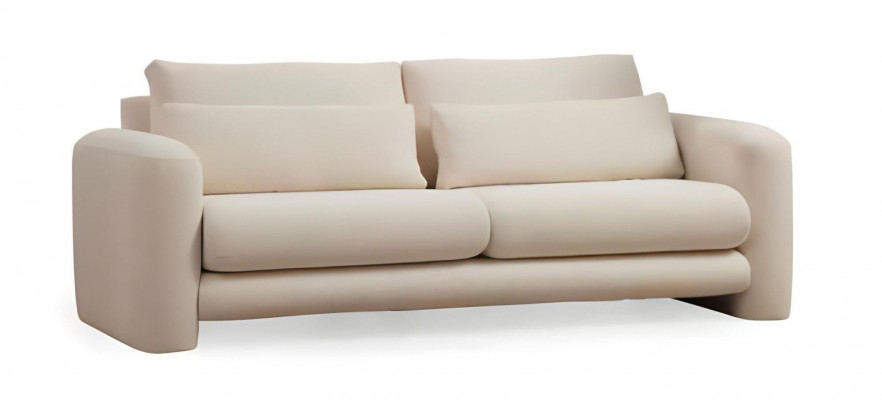 Luxury white designer sofa set for living room 3 pieces