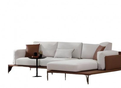 Bielohnedý L-shaped sofa for modern living space