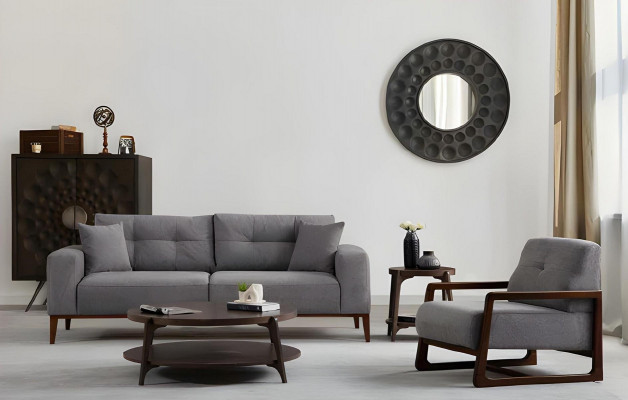 Siv black designer sofa for living room with cushions