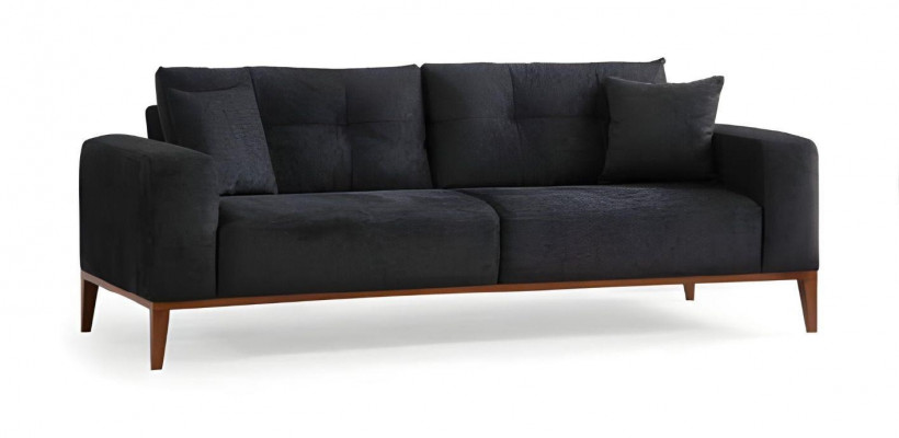 Siv black designer sofa for living room with cushions