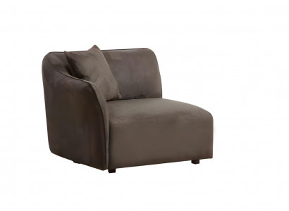 Gray 6-seater designer fabric sofa