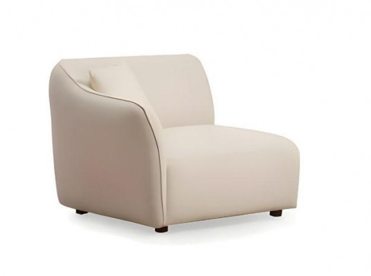 Elegant sofa for living room in white fabric for 4 people