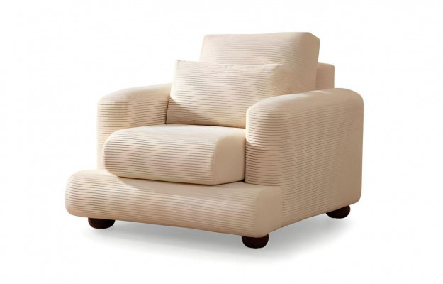 Luxury white textile sofa set for 3 people 3 pieces