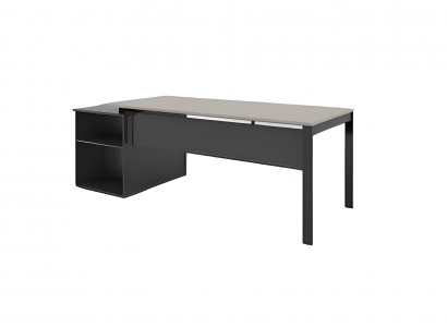 Elegant black-gray deluxe wooden desk
