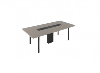 Elegant luxury conference table in gray and black