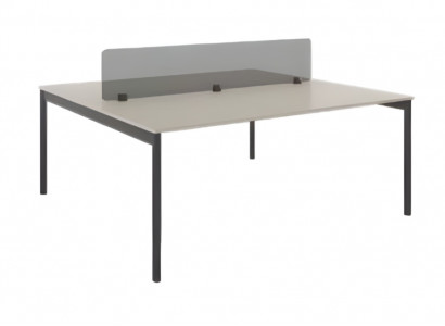 Mobile table for multiple workstations