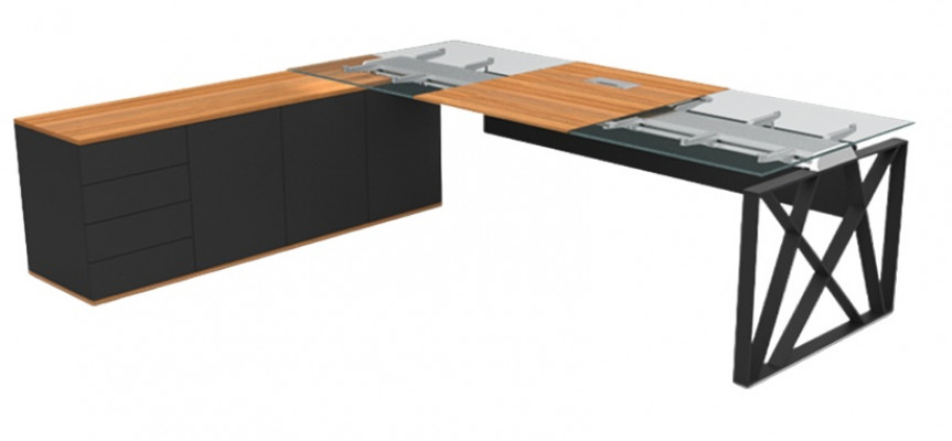 Luxury glass corner table