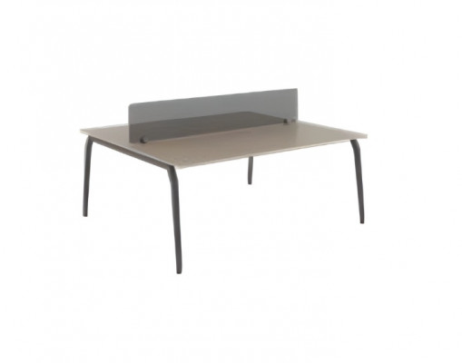 Double office desk with drawer