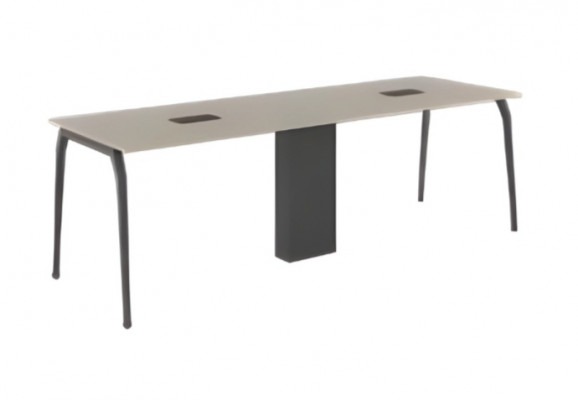 Elegant gray conference table luxury office furniture modern wood
