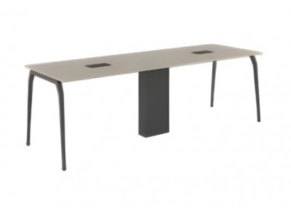 Elegant gray conference table luxury office furniture modern wood