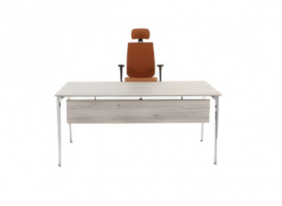 Elegant gray office table luxury wooden modern