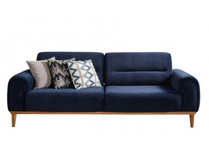 3-seater sofa for the living room in blue, sofa set, designer furniture, 3-seater design