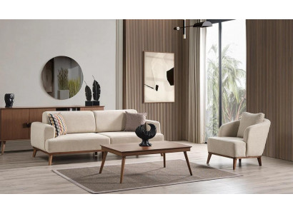 Comfortable upholstered table of luxury design