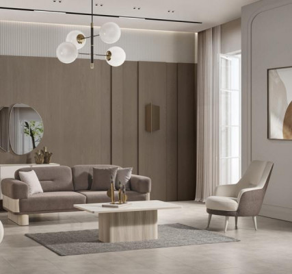 Complete luxury living room set 3+1 sofa