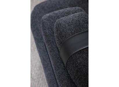 Modern three-seater sofa for the living room with comfortable upholstery