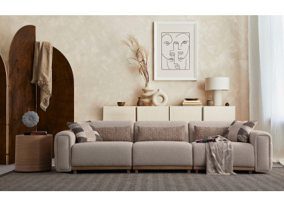 Complete 4-piece corner sofa