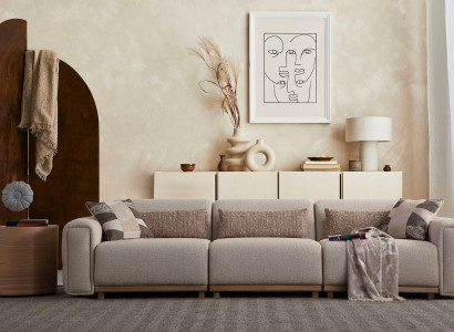 Complete 4-piece corner sofa