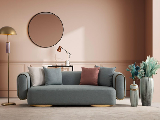 Sofa 230 cm for the living room with cushion