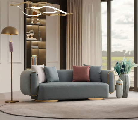 Sofa 230 cm for the living room with cushion