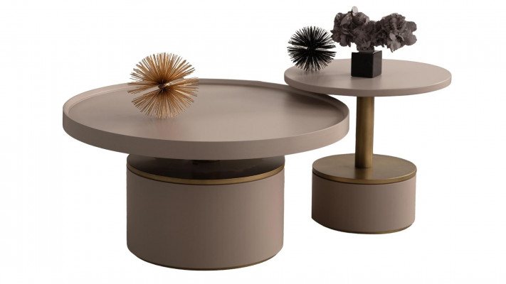 Crying coffee table for living room accent table 2 pieces