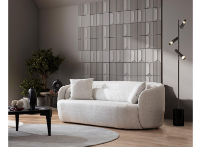 220 cm three-seater sofa with upholstery