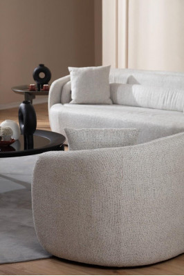 220 cm three-seater sofa with upholstery