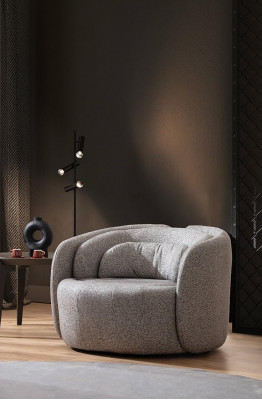 Circular relaxing club chair individual furniture for relaxation