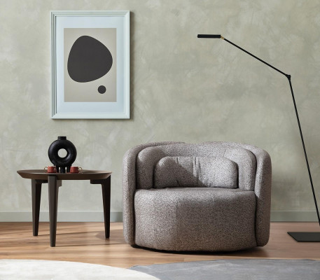 Circular relaxing club chair individual furniture for relaxation