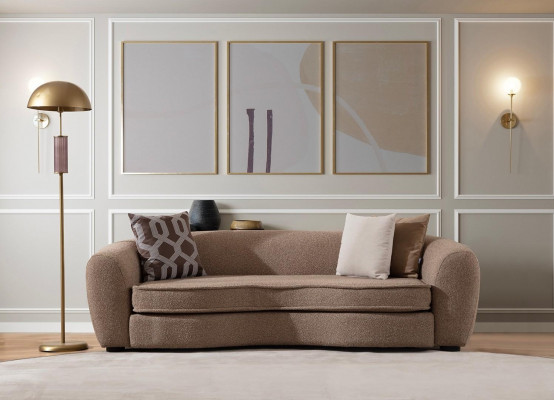 Complete 6-piece living room furniture set with sofa