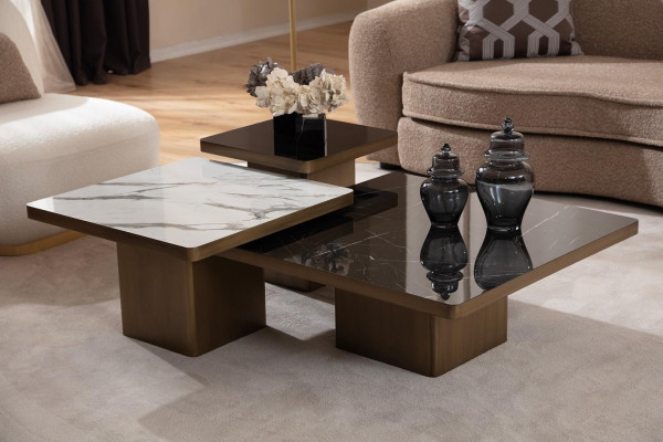 Complete 6-piece living room furniture set with sofa