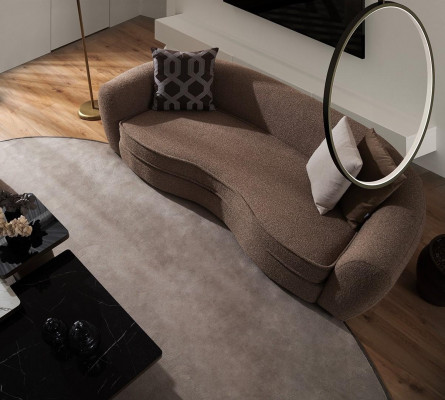 Luxurious modern upholstered 3-seater sofa for new living rooms