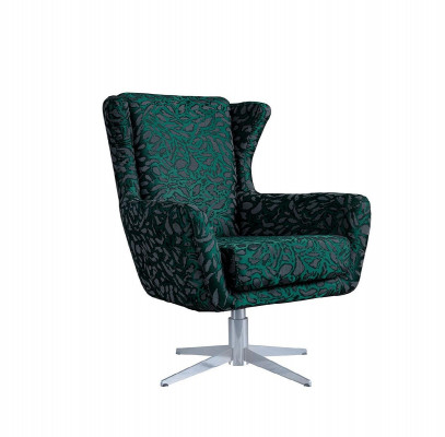 Modern luxury green fabric chair