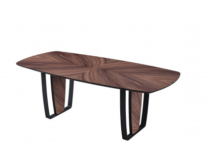 Luxury dining table made of black wood