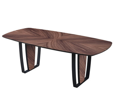 Luxury dining table made of black wood