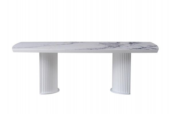 Luxury wooden and marble dining table, new and modern