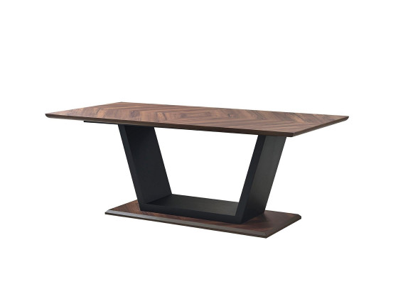 Luxury dining table for the living room made of wood and steel, new design