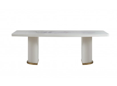 Luxury dining table modern white wooden dining table