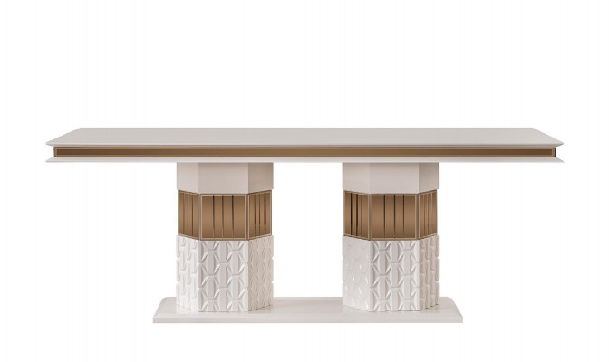 Luxury gold design wooden dining table