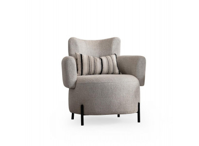Luxury armchair with new design for modern living room made of wood and textile