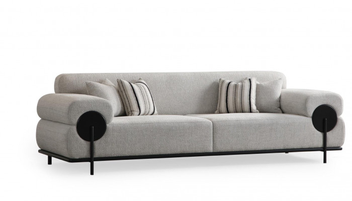 Modern gray fabric sofa