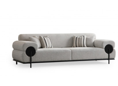 Modern gray fabric sofa