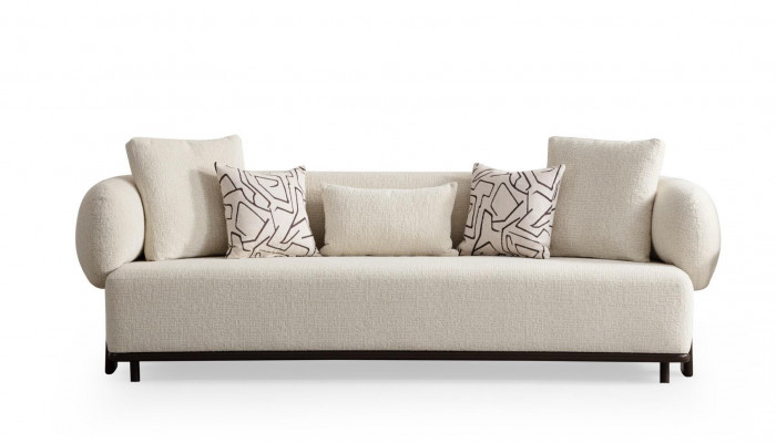 2x sofa set 3-seater white modern design