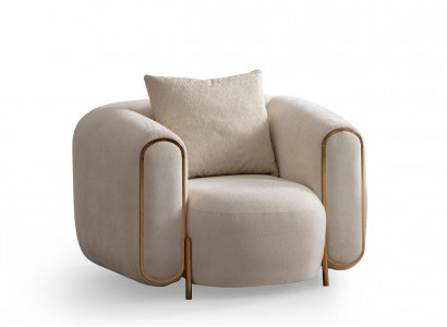 Beige luxury table in modern textile style