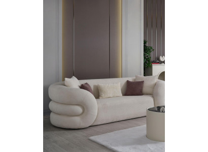 3-seater daily sofa with table soft material leather modern