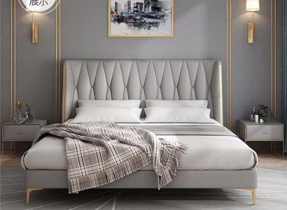 Bed Barnsäng Grezna in gray color