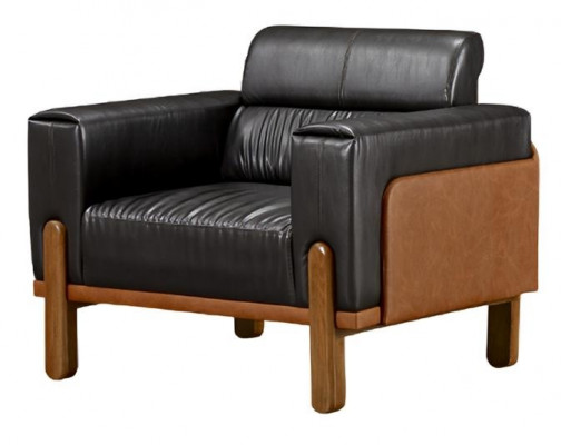 Black design table for one person, soft sofa, modern relaxation material JV furniture