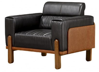 Black design table for one person, soft sofa, modern relaxation material JV furniture