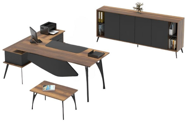 Brown wooden coffee table