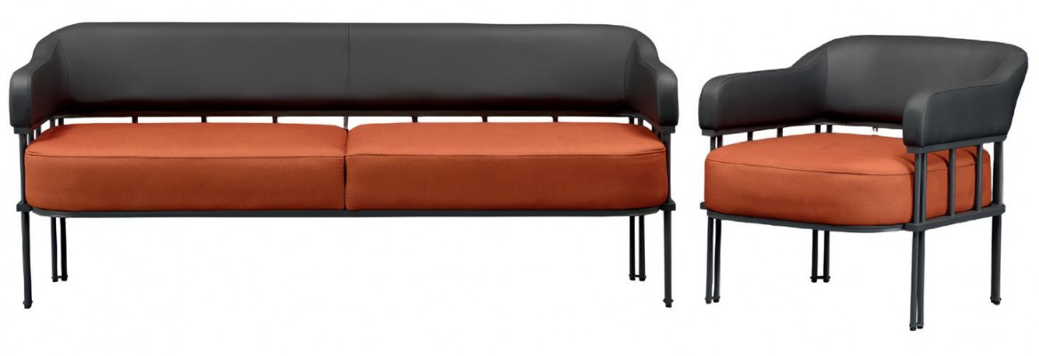 2-piece sofa set table hall furniture leather modern new